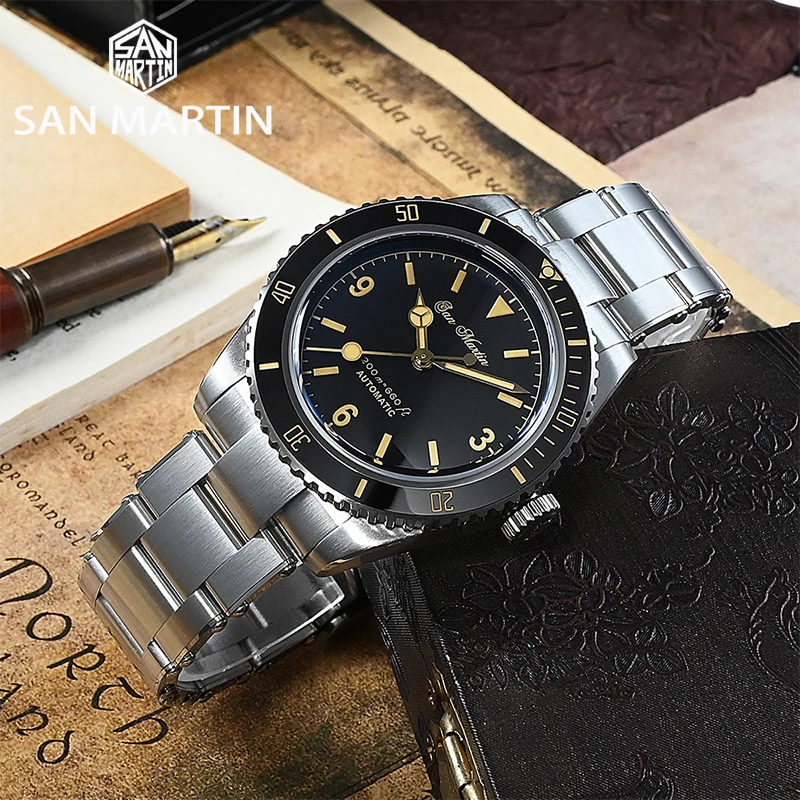 San Martin New Design Diver Watch Men Automatic Mechanical Watch NH35A Movement Stainless Steel Sapphire 200m Waterproof Watch
San Martin New Design Diver Watch Men Automatic Mechanical Watch NH35A Movement Stainless Steel Sapphire 200m Waterproof Watch