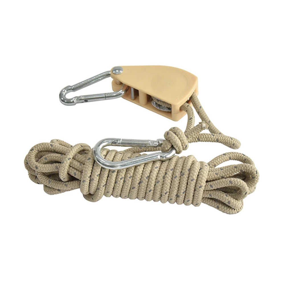 Durable Tent Pull Rope Pulley Fixing Light Yellow Pulley Fixed Quick Adjuster Ratchet Hangers For Outdoor Tents
Durable Tent Pull Rope Pulley Fixing Light Yellow Pulley Fixed Quick Adjuster Ratchet Hangers For Outdoor Tents