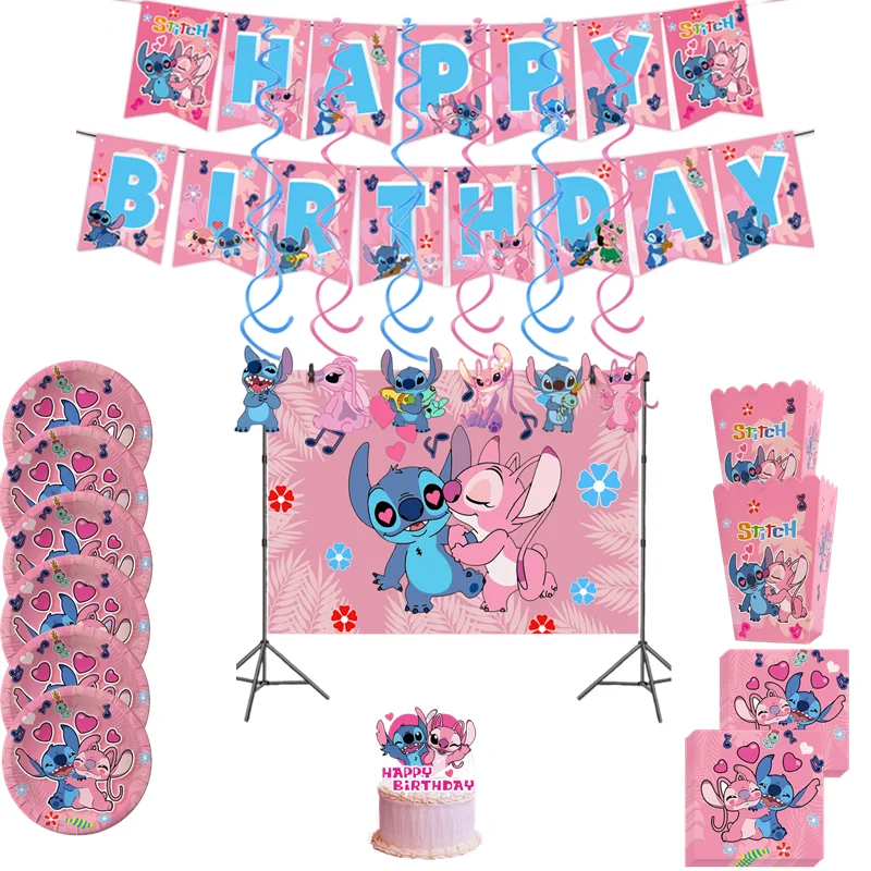 Birthday Party Supplies Stitch 5th Birthday Girl Pink Balloon Set Paper Disposable Tableware Baby Shower Decorations Napkin Cup
Birthday Party Supplies Stitch 5th Birthday Girl Pink Balloon Set Paper Disposable Tableware Baby Shower Decorations Napkin Cup
