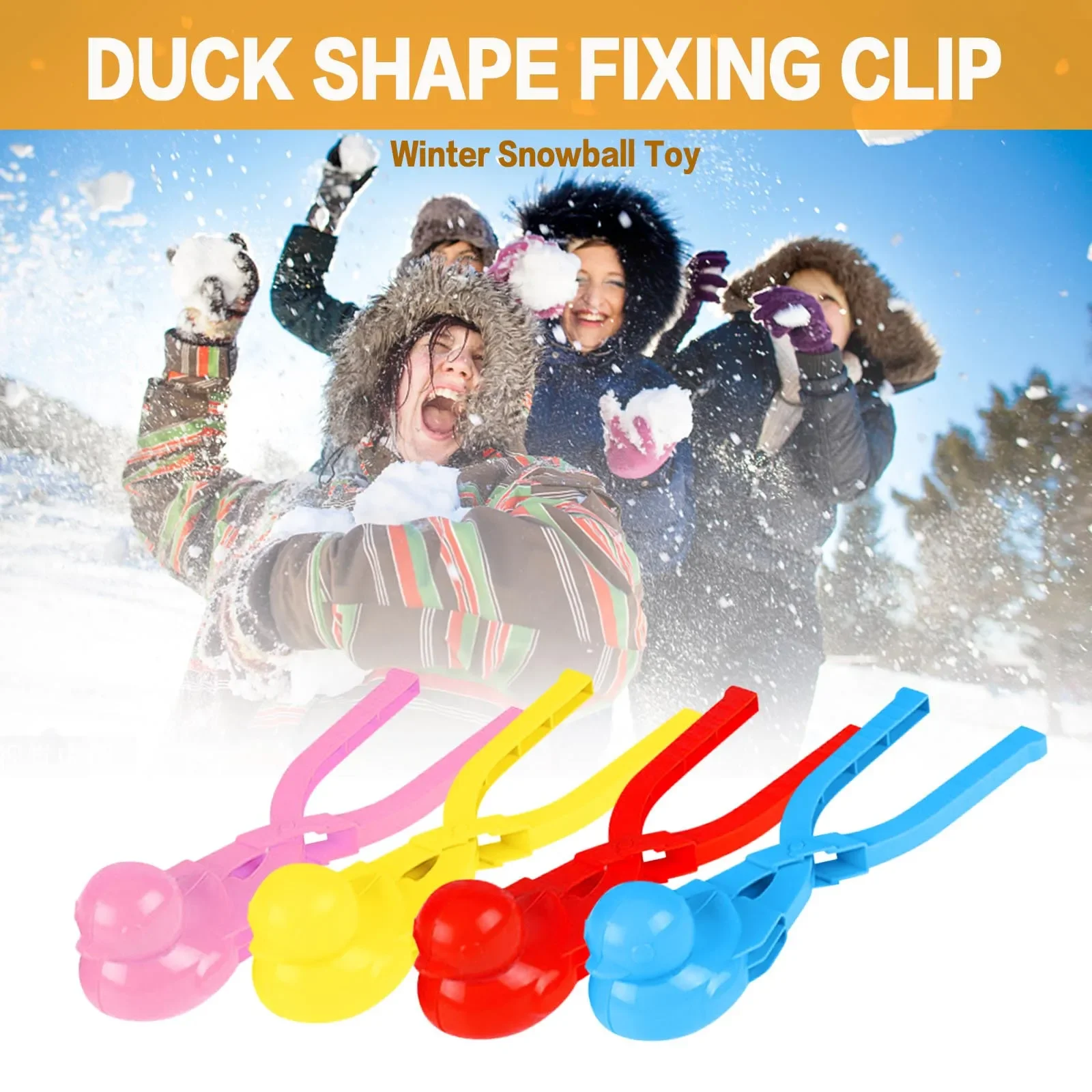 Snowball Maker Clip Animal Duck Shape Plastic Snow Sand Mold The Fun of Snow Ball Fights Snow Ball Tool Winter Kids Toys
Snowball Maker Clip Animal Duck Shape Plastic Snow Sand Mold The Fun of Snow Ball Fights Snow Ball Tool Winter Kids Toys