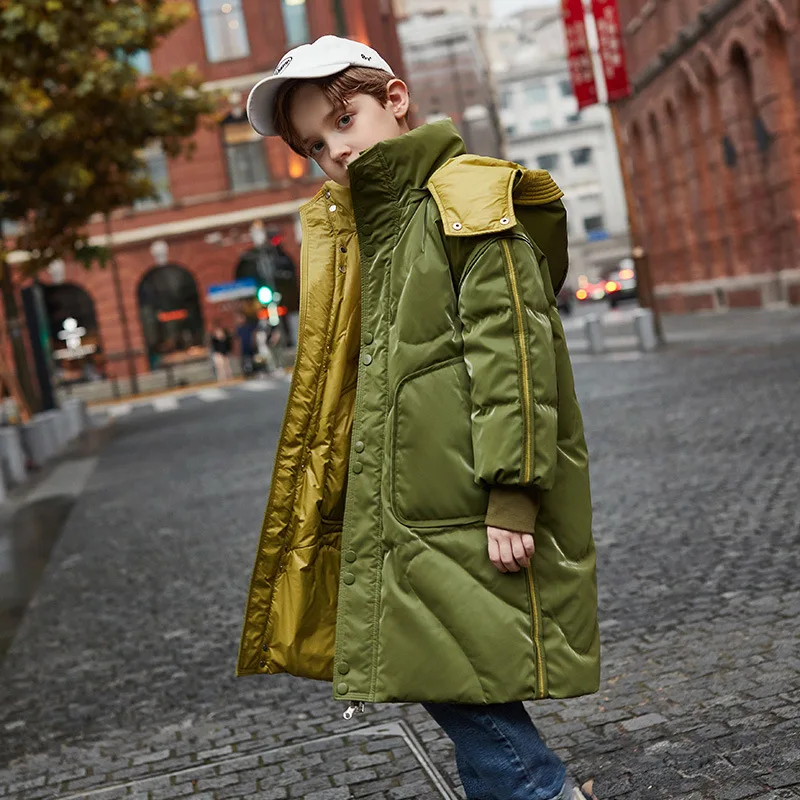 Куртка на белом утином пуху с капюшоном для мальчиков и девочек, теплая длинная парка с капюшоном, двухсторонняя, y621, новинка зимы 2022
Куртка на белом утином пуху с капюшоном для мальчиков и девочек, теплая длинная парка с капюшоном, двухсторонняя, y621, новинка зимы 2022