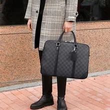 Fashion Mens Bag Business Laptop Bags Classic Design Leisure Crossbody PU Leather Handbag Male Travel Totes Briefcase