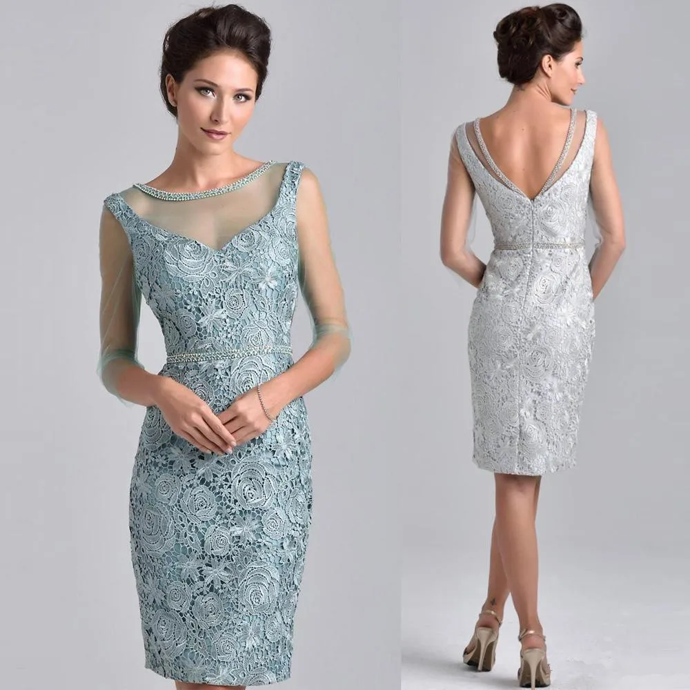 Simple Mother of the Bride Dresses Sheath Knee Length Lace Beaded Groom Short Wedding Party Dress Mother Dresses For Wedding
Simple Mother of the Bride Dresses Sheath Knee Length Lace Beaded Groom Short Wedding Party Dress Mother Dresses For Wedding