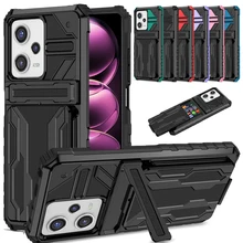 ShockProof Armor Case For Xiaomi Redmi Note 12 11S 11 10S Pro Max 11T Poco X5 M4 M3 X3 Pro Anti Shock KickStand Card Slot Case