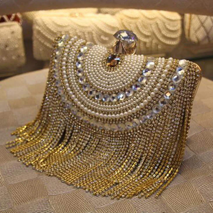 Rhinestones Tassel Clutch Diamonds Beaded Metal Evening Bags Chain Shoulder Messenger Purse Evening Bags For Wedding Bag
Rhinestones Tassel Clutch Diamonds Beaded Metal Evening Bags Chain Shoulder Messenger Purse Evening Bags For Wedding Bag