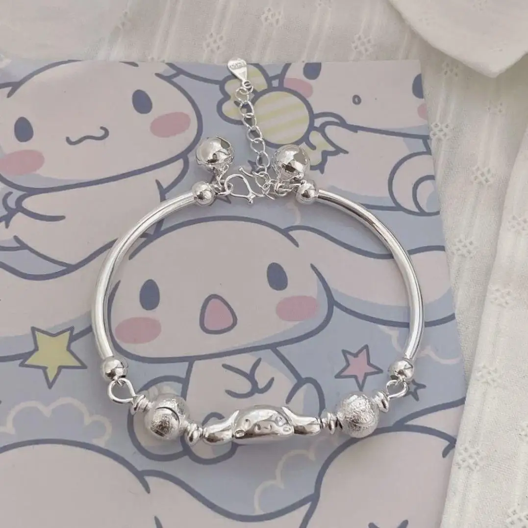Anime Melody Kuromi Big Ear Dog Cinnamoroll 925 Silver Plated Bell Hello Kitty Bracelet Gifts
Anime Melody Kuromi Big Ear Dog Cinnamoroll 925 Silver Plated Bell Hello Kitty Bracelet Gifts