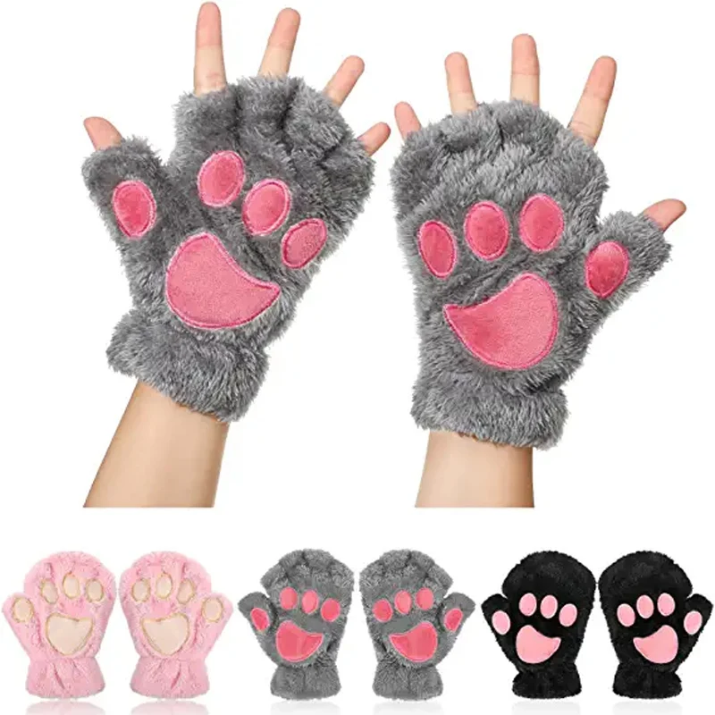 New Cute Cat Claw Paw Glove Plush Mittens Warm Soft Plush Short Fingerless Fluffy Bear Cat Gloves Costume Half Finger Party Gift
New Cute Cat Claw Paw Glove Plush Mittens Warm Soft Plush Short Fingerless Fluffy Bear Cat Gloves Costume Half Finger Party Gift