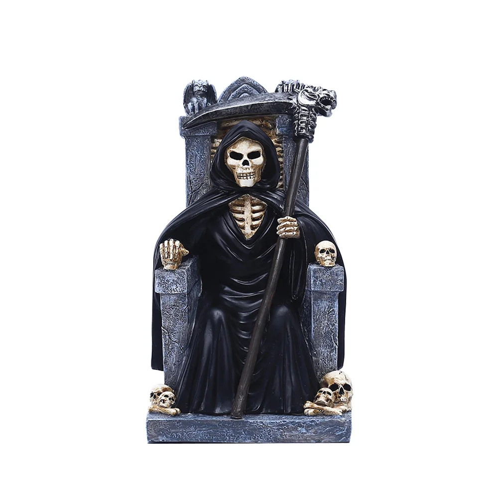 Grim Reaper Figurine Statue Decorscythe Decorations Scary Funny Horror Bones Tabletop Throne Desktop Goth Shelf Booknovelty
Grim Reaper Figurine Statue Decorscythe Decorations Scary Funny Horror Bones Tabletop Throne Desktop Goth Shelf Booknovelty