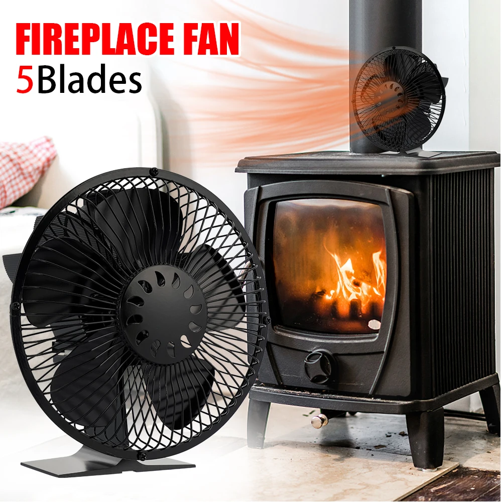 5 Leaf Black Fireplace Fan Thermal Power Ecological Mute Large Air Volume Burner Household Fan Efficient Heat Distribution
5 Leaf Black Fireplace Fan Thermal Power Ecological Mute Large Air Volume Burner Household Fan Efficient Heat Distribution