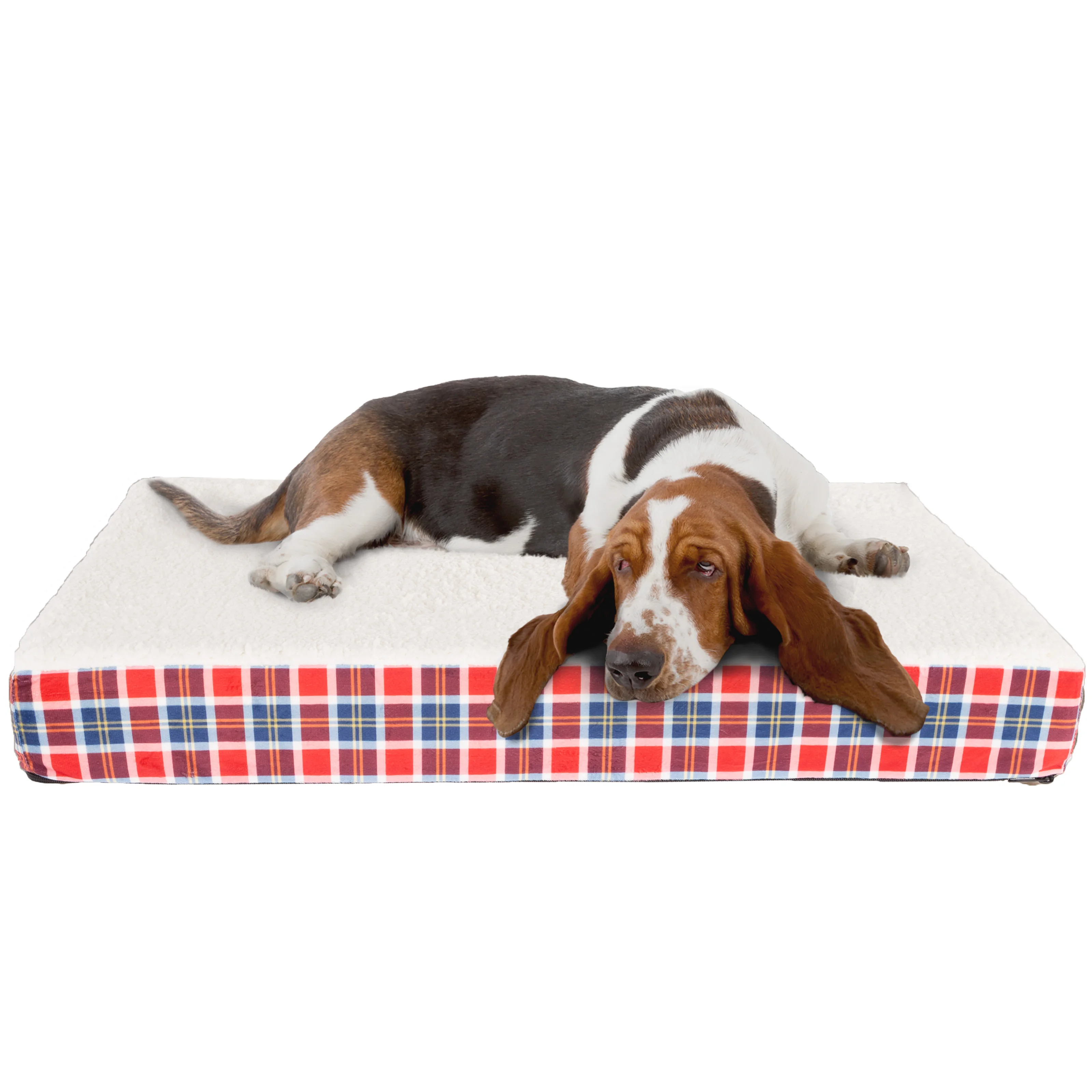 Orthopedic Dog Bed with Memory Foam and Sherpa Top Removable, Machine Washable Cover 36.5 x 27 x 3.75 Pet Bed by (Plaid)
Orthopedic Dog Bed with Memory Foam and Sherpa Top Removable, Machine Washable Cover 36.5 x 27 x 3.75 Pet Bed by (Plaid)