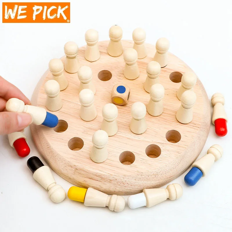 Kids Wooden Memory Match Stick Chess Fun Color Game Board Puzzles Educational Toy Cognitive Ability Learning Toys for Children
Kids Wooden Memory Match Stick Chess Fun Color Game Board Puzzles Educational Toy Cognitive Ability Learning Toys for Children