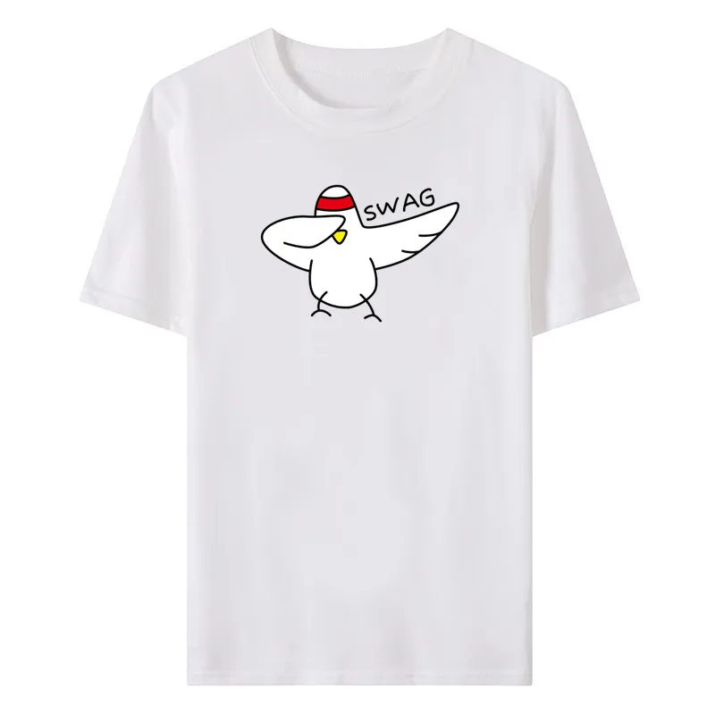 Summer trend new slim simple cartoon pigeon print all-match half-sleeve sports top
Summer trend new slim simple cartoon pigeon print all-match half-sleeve sports top