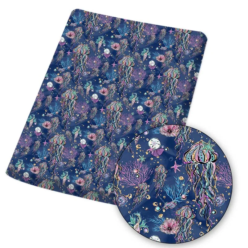 Polyester Cotton Fabric Anime Cloth Fabrics Ocean Shell Mermaid Printed Sheet for DIY Dress Mask Bag Sewing Materials 45*145cm
Polyester Cotton Fabric Anime Cloth Fabrics Ocean Shell Mermaid Printed Sheet for DIY Dress Mask Bag Sewing Materials 45*145cm