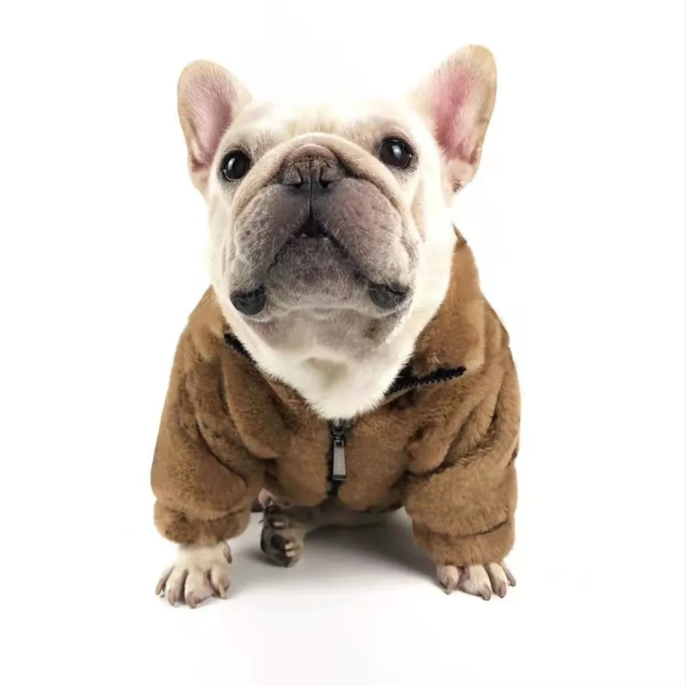 Plush Warm Dog Clothes Luxury Designer Pet Coat Small Medium Puppy French Bulldog Autumn Winter Plus Velvet Warm Coat Jacket
Plush Warm Dog Clothes Luxury Designer Pet Coat Small Medium Puppy French Bulldog Autumn Winter Plus Velvet Warm Coat Jacket