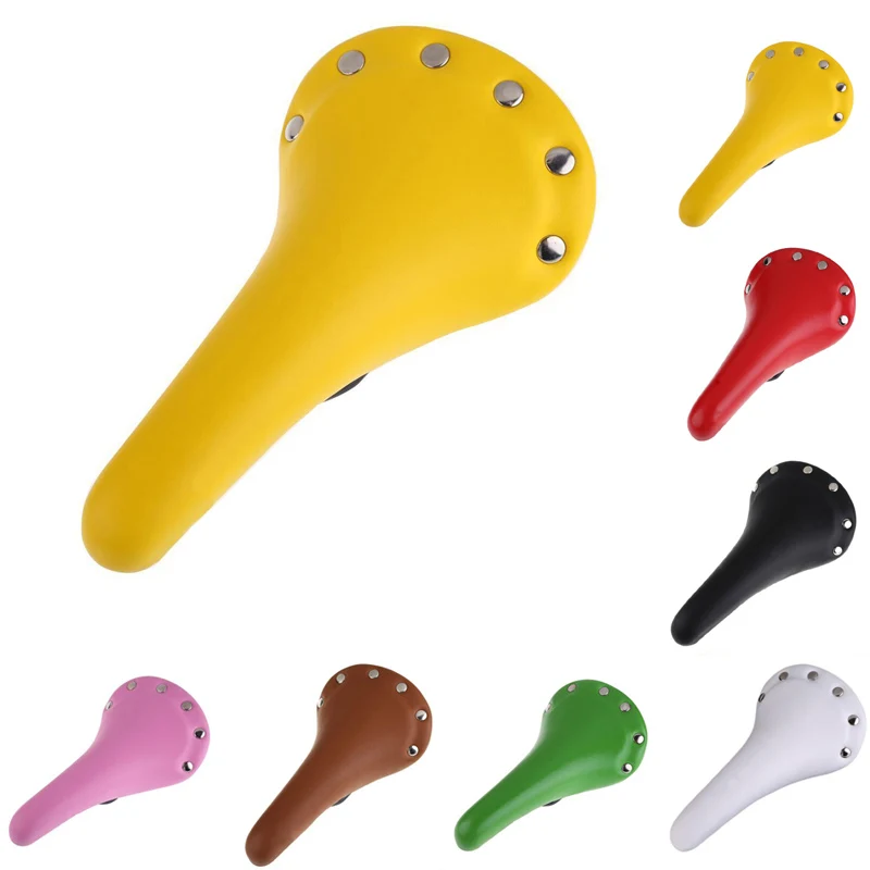 Rivet Bicycle Riding Saddle PU Leather Fixed Gear Bicycle Track Rivet Saddle Bicycle Parts Saddle Road Bike
Rivet Bicycle Riding Saddle PU Leather Fixed Gear Bicycle Track Rivet Saddle Bicycle Parts Saddle Road Bike