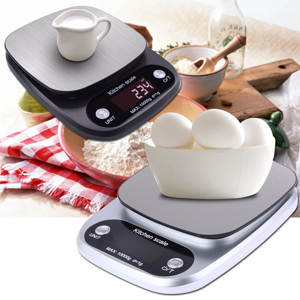 Kitchen Scales Food Baking Weight Digital LCD Electronic Weighing Scale 10kg(gray)
Kitchen Scales Food Baking Weight Digital LCD Electronic Weighing Scale 10kg(gray)