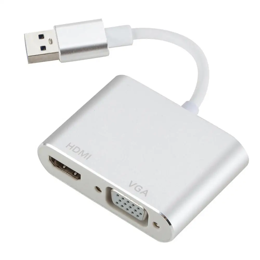Audio Video Converter USB3.0 to HDMI VGA Laptop Video to Monitor Projector TV HD
Audio Video Converter USB3.0 to HDMI VGA Laptop Video to Monitor Projector TV HD