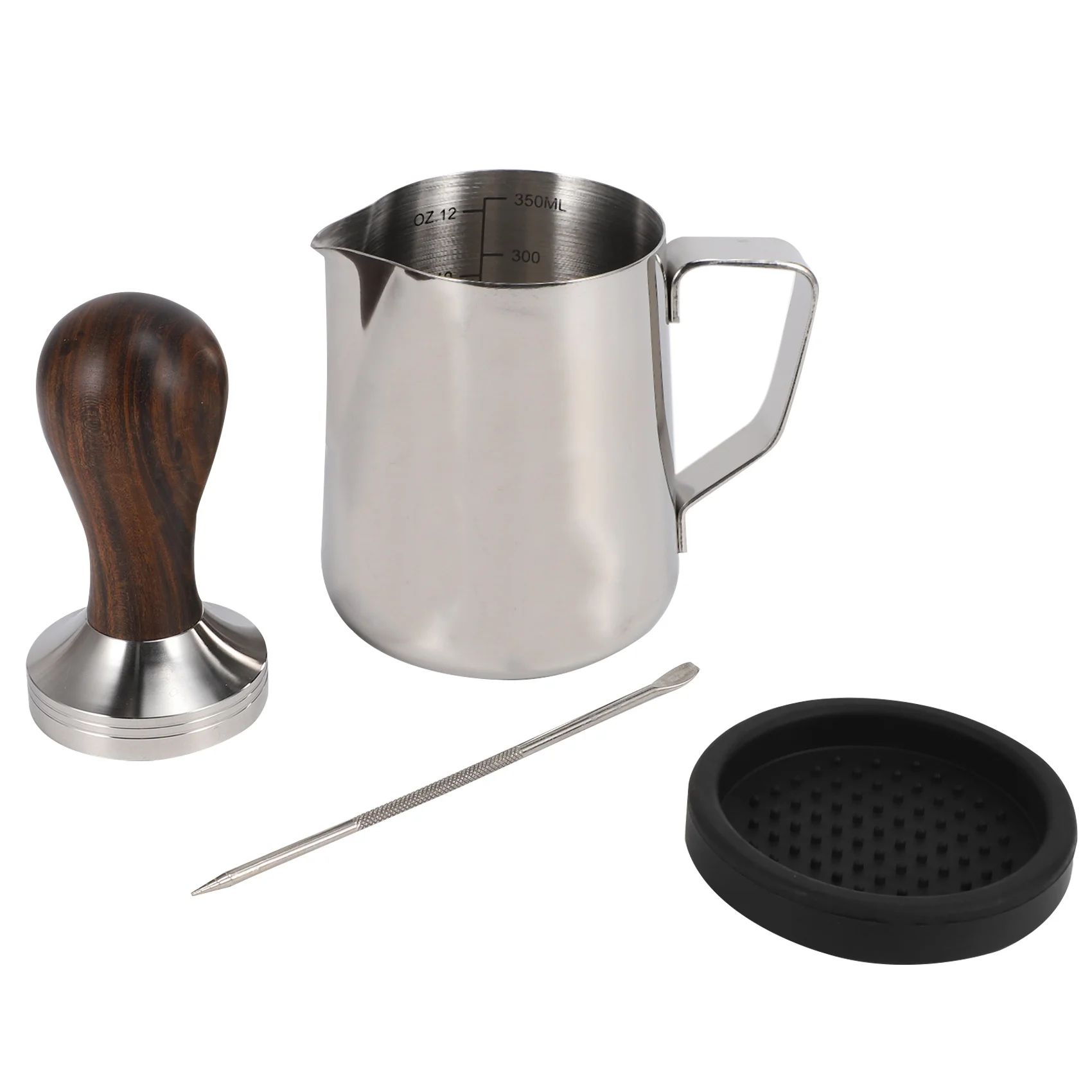 Coffee Tamper Espresso Coffee Press Stainless Steel Silver 51mm Tamper Coffee Shop Supplies with Tamper Mat Milk Jug
Coffee Tamper Espresso Coffee Press Stainless Steel Silver 51mm Tamper Coffee Shop Supplies with Tamper Mat Milk Jug