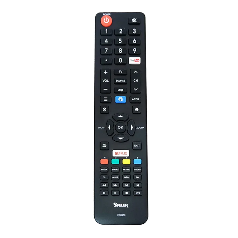 NEW Original for speler /JVC TV Infrared Remote control RC320 06-532W54-TY01X with youtube netiflix 433 MHz
NEW Original for speler /JVC TV Infrared Remote control RC320 06-532W54-TY01X with youtube netiflix 433 MHz