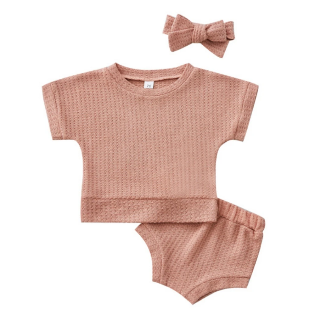 Weixinbuy Summer Kids Clothing Set 3 pcs Baby Short-sleeved Tops + Shorts + Headband Set Casual Newborn Outfits 0-24 Months
Weixinbuy Summer Kids Clothing Set 3 pcs Baby Short-sleeved Tops + Shorts + Headband Set Casual Newborn Outfits 0-24 Months