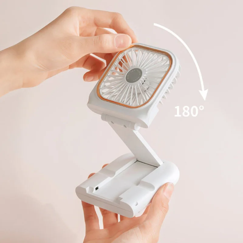 

New Folding Fan Usb Multi-function Charging Treasure Phone Stand Hanging Neck Holding Mini Desktop Small Fan