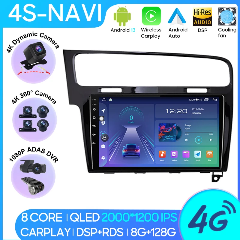 Автомобильное радио Беспроводной Carplay Android плеер для Volkswagen Golf 7 2012 - 2020 Навигация GPS Android Авто DSP 4G Wifi No 2din DVD
Автомобильное радио Беспроводной Carplay Android плеер для Volkswagen Golf 7 2012 - 2020 Навигация GPS Android Авто DSP 4G Wifi No 2din DVD