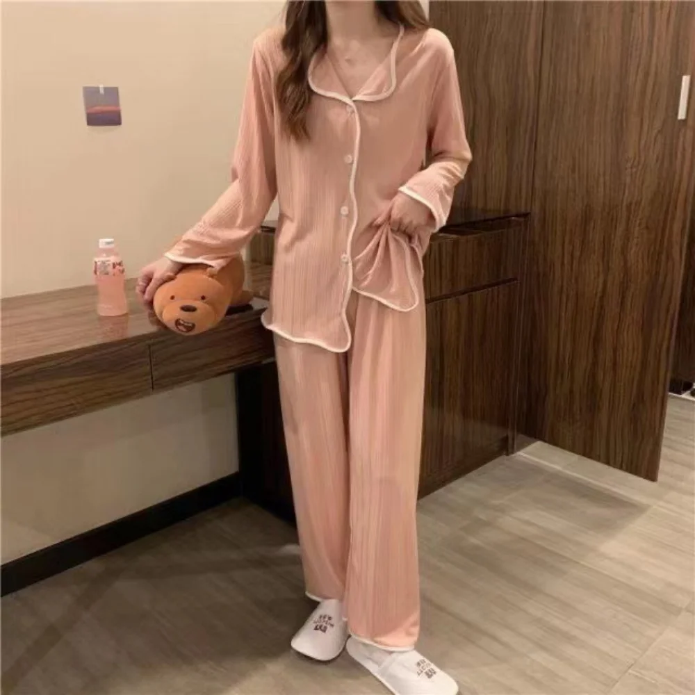 Autumn Pajama Sets Women Japanese Long Sleeve V-neck Loose Lounge Sleepwear Sweet Fairy Simplicity Pyjama 2 Pcs Student Homewear
Autumn Pajama Sets Women Japanese Long Sleeve V-neck Loose Lounge Sleepwear Sweet Fairy Simplicity Pyjama 2 Pcs Student Homewear