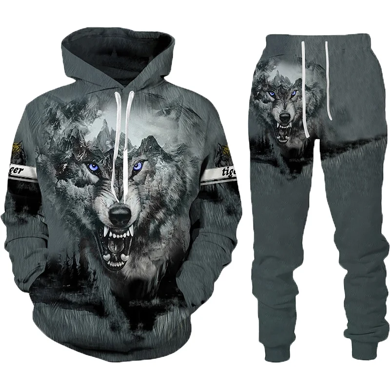 Fashion Streetwear Men Sets Tracksuits New Wolf 3d Printed Men's Hoodies + Sweatpants Two Piece Suit Hooded Casual Male Clothes
Fashion Streetwear Men Sets Tracksuits New Wolf 3d Printed Men's Hoodies + Sweatpants Two Piece Suit Hooded Casual Male Clothes