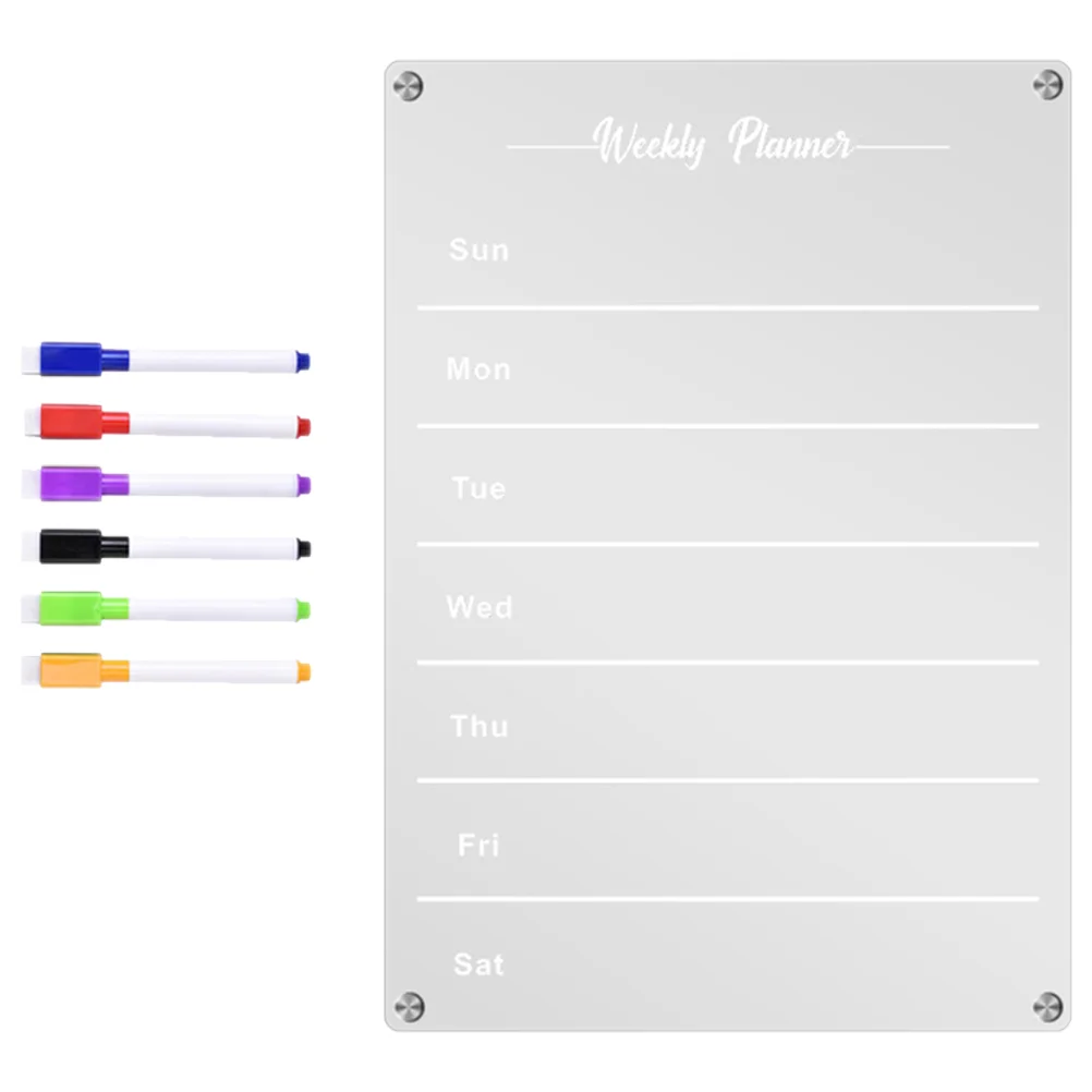 1 Set Dry Erase Planner Board Magnetic Dry Erase Board Magnetic Acrylic Fridge Board
1 Set Dry Erase Planner Board Magnetic Dry Erase Board Magnetic Acrylic Fridge Board