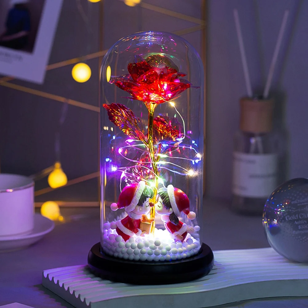 LED Enchanted Galaxy Rose Eternal Beauty And The Beast Rose With Fairy Lights In Dome For Christmas Valentine's Day Gift
LED Enchanted Galaxy Rose Eternal Beauty And The Beast Rose With Fairy Lights In Dome For Christmas Valentine's Day Gift