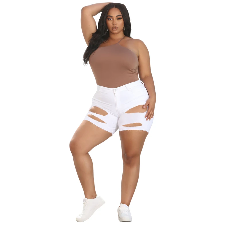 Women Plus Size Hole Denim Shorts High Waist Hollow Out Skinny Biker Shorts Solid Plus Size Summer Casual Sexy Jeans For Women
Women Plus Size Hole Denim Shorts High Waist Hollow Out Skinny Biker Shorts Solid Plus Size Summer Casual Sexy Jeans For Women