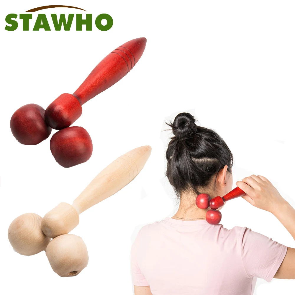 

1Pcs Wooden Eye Face Roller Health Care Massager Primary Wood Color Relaxing Neck Chin Slimming Face-lift Massage Tool