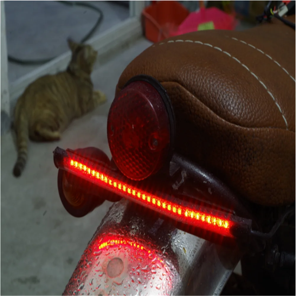 for 1pcs Motorcycle Light Bar Strip Tail Brake Stop Turn Signal License Plate Light Integrated 3528 SMD 48 LED Red Amber Color
for 1pcs Motorcycle Light Bar Strip Tail Brake Stop Turn Signal License Plate Light Integrated 3528 SMD 48 LED Red Amber Color