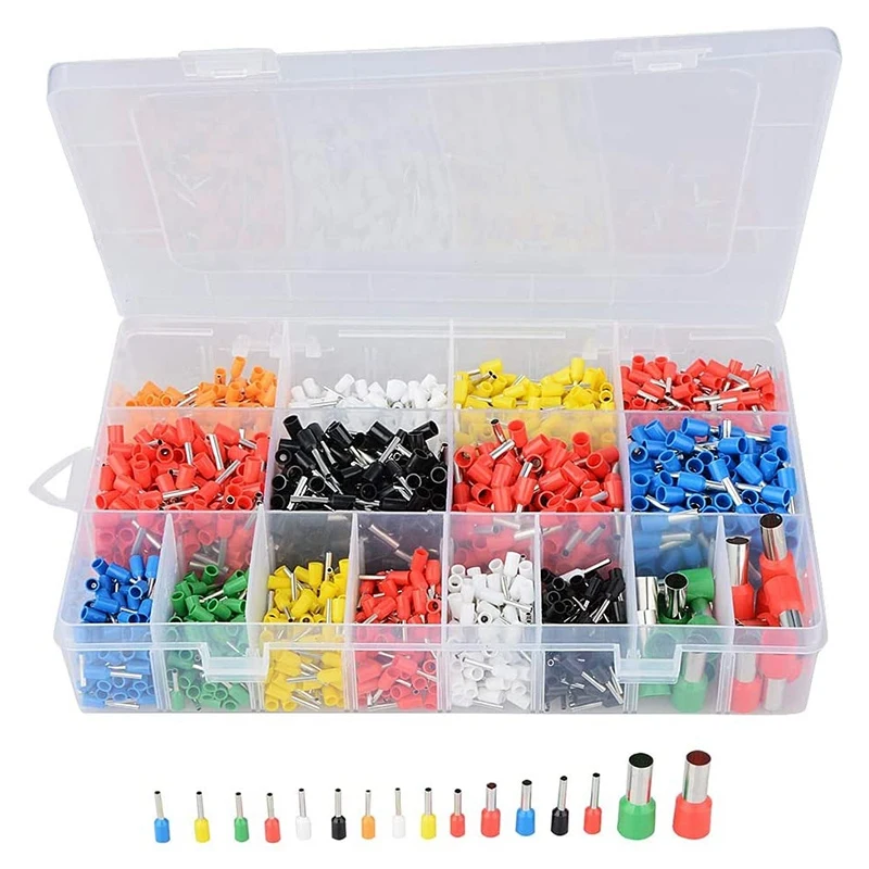 2120Pcs Insulated Cord Pin End Terminals Tin-Plated Copper Crimp Connector Ferrules Kit
2120Pcs Insulated Cord Pin End Terminals Tin-Plated Copper Crimp Connector Ferrules Kit