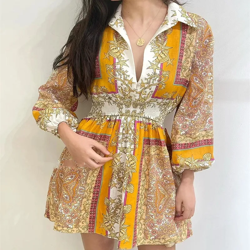 New Arrival Women Dress High Quality Linen Fabric Printing Dresses for Women Early Summer Autumn Vintage Retro Dresses Female 
New Arrival Women Dress High Quality Linen Fabric Printing Dresses for Women Early Summer Autumn Vintage Retro Dresses Female