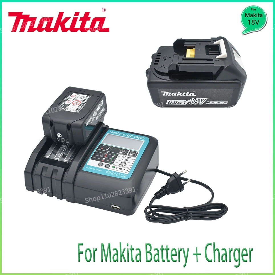 Battery Charger 18V For Makita Battery BL1830 BL1430 BL1840 1850 1860 1890 14.4v 18v 3A 6A Electric Power Tool Charger
Battery Charger 18V For Makita Battery BL1830 BL1430 BL1840 1850 1860 1890 14.4v 18v 3A 6A Electric Power Tool Charger