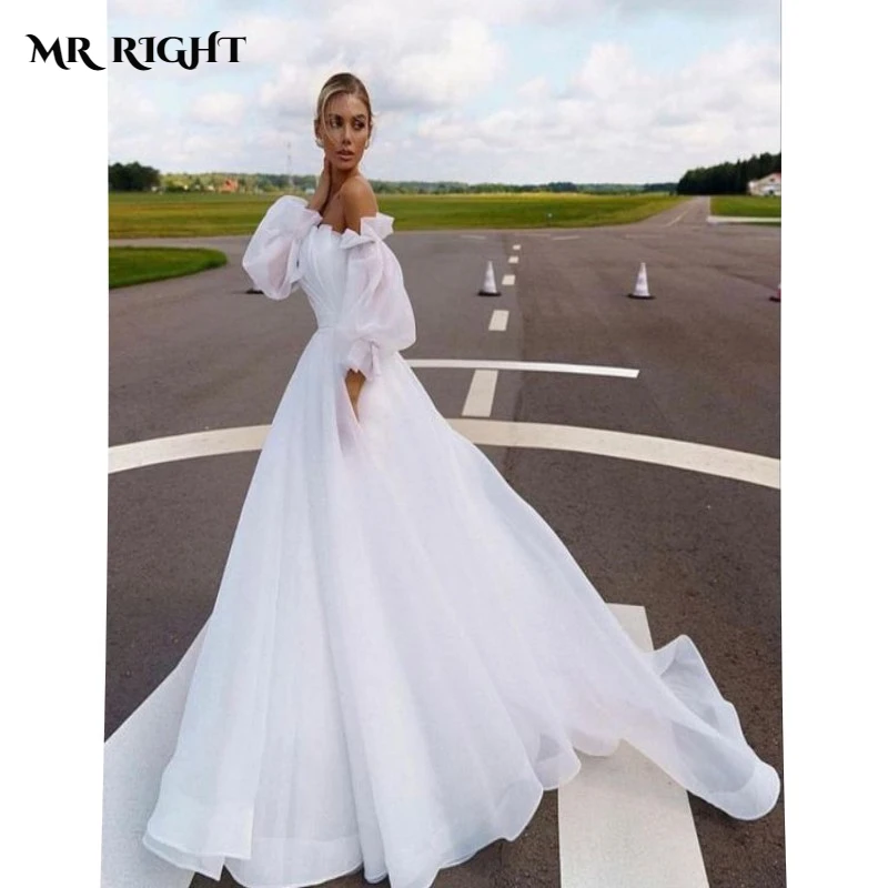 Bohemian Wedding Dress for Women Tulle Ruched Puff Sleeve Backless Beach Princess Bridal Gowns Vestido De Novia
Bohemian Wedding Dress for Women Tulle Ruched Puff Sleeve Backless Beach Princess Bridal Gowns Vestido De Novia