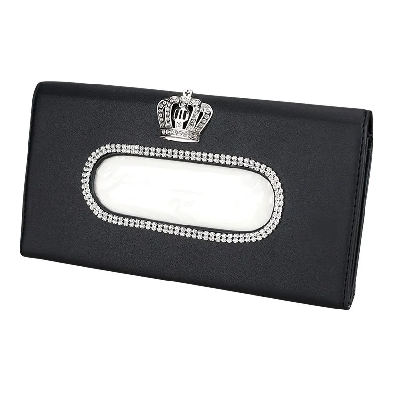 Fashion Crown Crystal Tissue Box Sun Visor Leather Car Tissue Bag Sun Visor Hanger Box Tissue Box Auto Parts
Fashion Crown Crystal Tissue Box Sun Visor Leather Car Tissue Bag Sun Visor Hanger Box Tissue Box Auto Parts