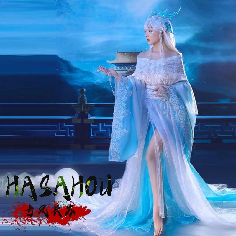 HASAHOU High-end Hanfu Modern Chinese Style Tang Kimono Traditional Clothing Cosplay Stage Dance Costume Fairy Princess Dress
HASAHOU High-end Hanfu Modern Chinese Style Tang Kimono Traditional Clothing Cosplay Stage Dance Costume Fairy Princess Dress