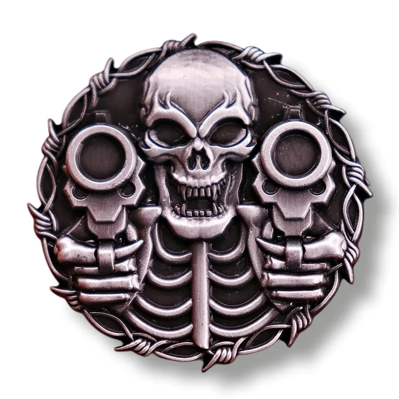Gangster Skeleton Skull Bones Holding Two Guns Enamel Pin Brooch Metal Badges Lapel Pins Brooches Backpacks Jewelry Accessories
Gangster Skeleton Skull Bones Holding Two Guns Enamel Pin Brooch Metal Badges Lapel Pins Brooches Backpacks Jewelry Accessories