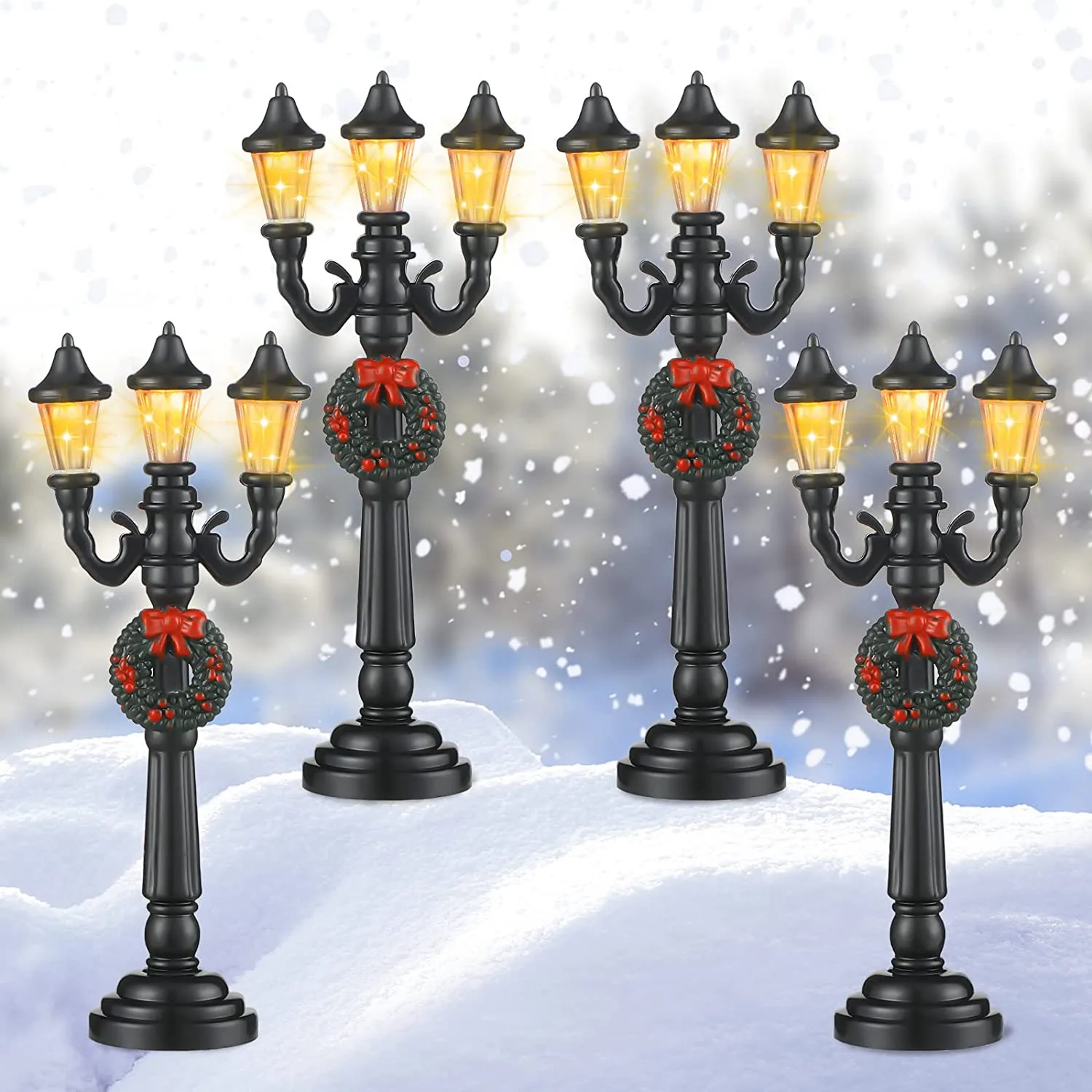 4Pc Mini Christmas Lamp Post Train Lamp Miniature Street Lamp Decorative Street Light for DIY Dollhouse Village Pathway
4Pc Mini Christmas Lamp Post Train Lamp Miniature Street Lamp Decorative Street Light for DIY Dollhouse Village Pathway