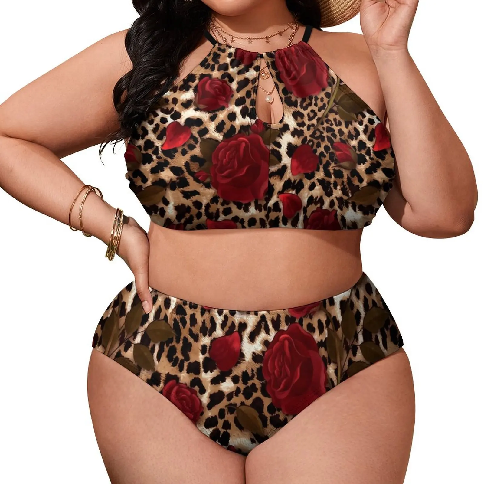 Floral Leopard Bikini Swimsuit Red Rose Print Bikini Set Modern Swimwear Female Swim Feminine Bikinis Biquini Birthday Present
Floral Leopard Bikini Swimsuit Red Rose Print Bikini Set Modern Swimwear Female Swim Feminine Bikinis Biquini Birthday Present