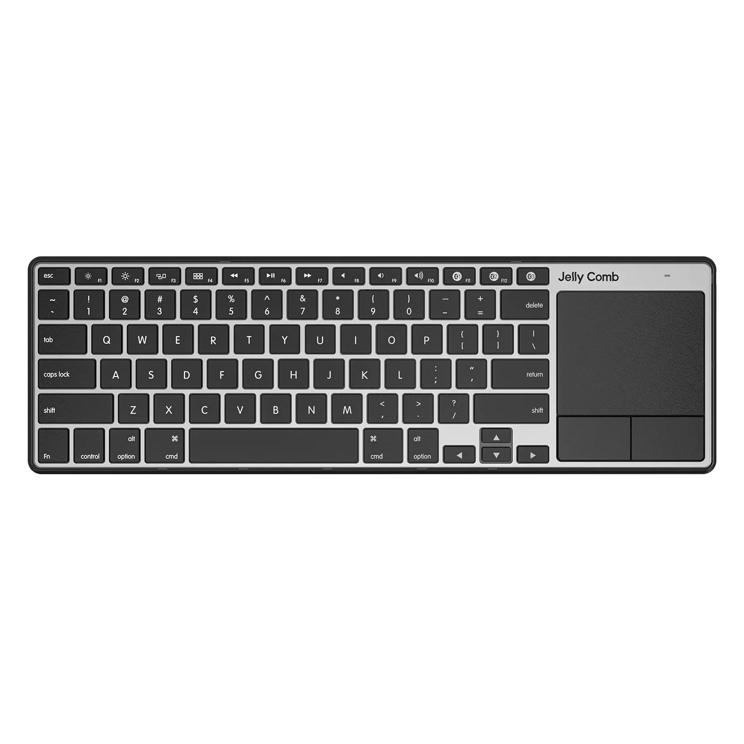 Jelly Comb Rechargeable Ultra Slim Multi-Device Bluetooth Wireless Keyboard with Touchpad for MacBook iMac iPhone iPad Pro Air 
Jelly Comb Rechargeable Ultra Slim Multi-Device Bluetooth Wireless Keyboard with Touchpad for MacBook iMac iPhone iPad Pro Air