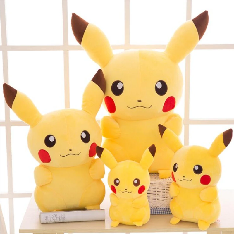 

Плюшевые игрушки TAKARA TOMY Pokemon Pikachu, 35/45/65 см, мягкие игрушки из японского фильма, аниме куклы Пикачу, рождественские подарки для детей на день р...