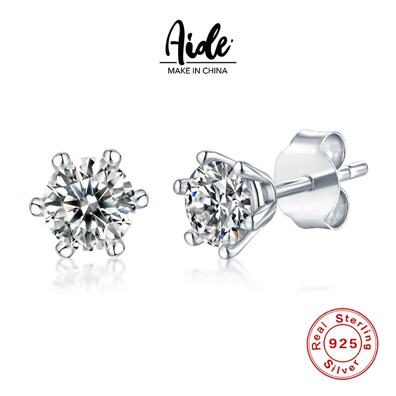 Aide Real 0.5 Carat Moissanite Stud Earrings For Women Top Quality 100% 925 Sterling Silver Sparkling Wedding Jewelry 2022 New
Aide Real 0.5 Carat Moissanite Stud Earrings For Women Top Quality 100% 925 Sterling Silver Sparkling Wedding Jewelry 2022 New