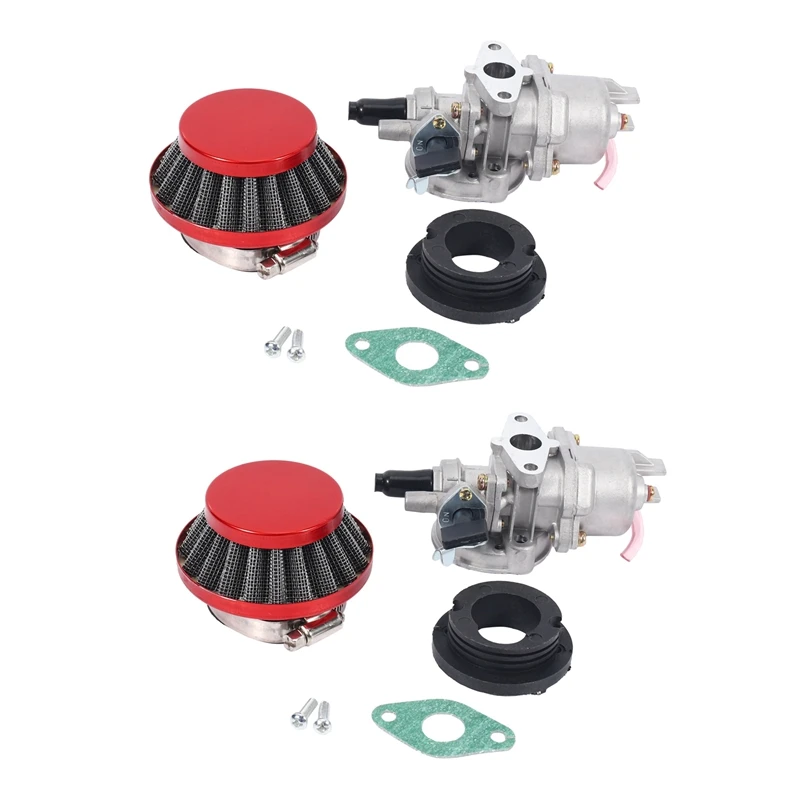 2X Carburetor Carb Carby + Red Air Filter + Stack For 2 Stroke 47Cc 49Cc Engine Parts
2X Carburetor Carb Carby + Red Air Filter + Stack For 2 Stroke 47Cc 49Cc Engine Parts