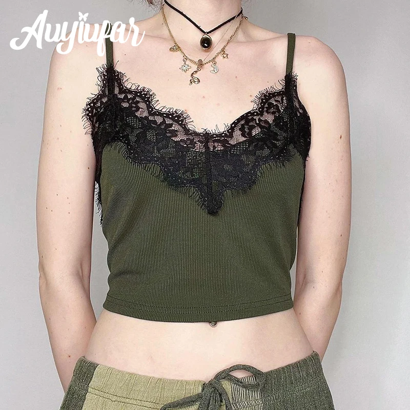 Auyiufar Lace Trim Sexy V-neck Fairy Grunge Crop Tops Retro Y2k Ribbed Bodycon Women Camis Basic Backless Sleeveless 2023 Summer
Auyiufar Lace Trim Sexy V-neck Fairy Grunge Crop Tops Retro Y2k Ribbed Bodycon Women Camis Basic Backless Sleeveless 2023 Summer