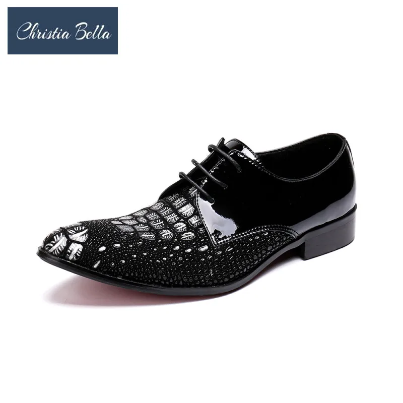 Christia Bella New Crocodile Bright Black Patent Leather Mens Shoes Fashion Men Party Oxford Shoes Wedding Prom Men Dress Shoes
Christia Bella New Crocodile Bright Black Patent Leather Mens Shoes Fashion Men Party Oxford Shoes Wedding Prom Men Dress Shoes