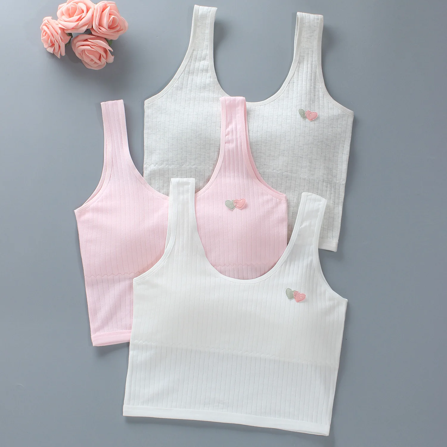 Girl Tops Long vest Inner Wear Children's Bra Primary School Student Development Bras Strap Summer cotton base for dance daily
Girl Tops Long vest Inner Wear Children's Bra Primary School Student Development Bras Strap Summer cotton base for dance daily