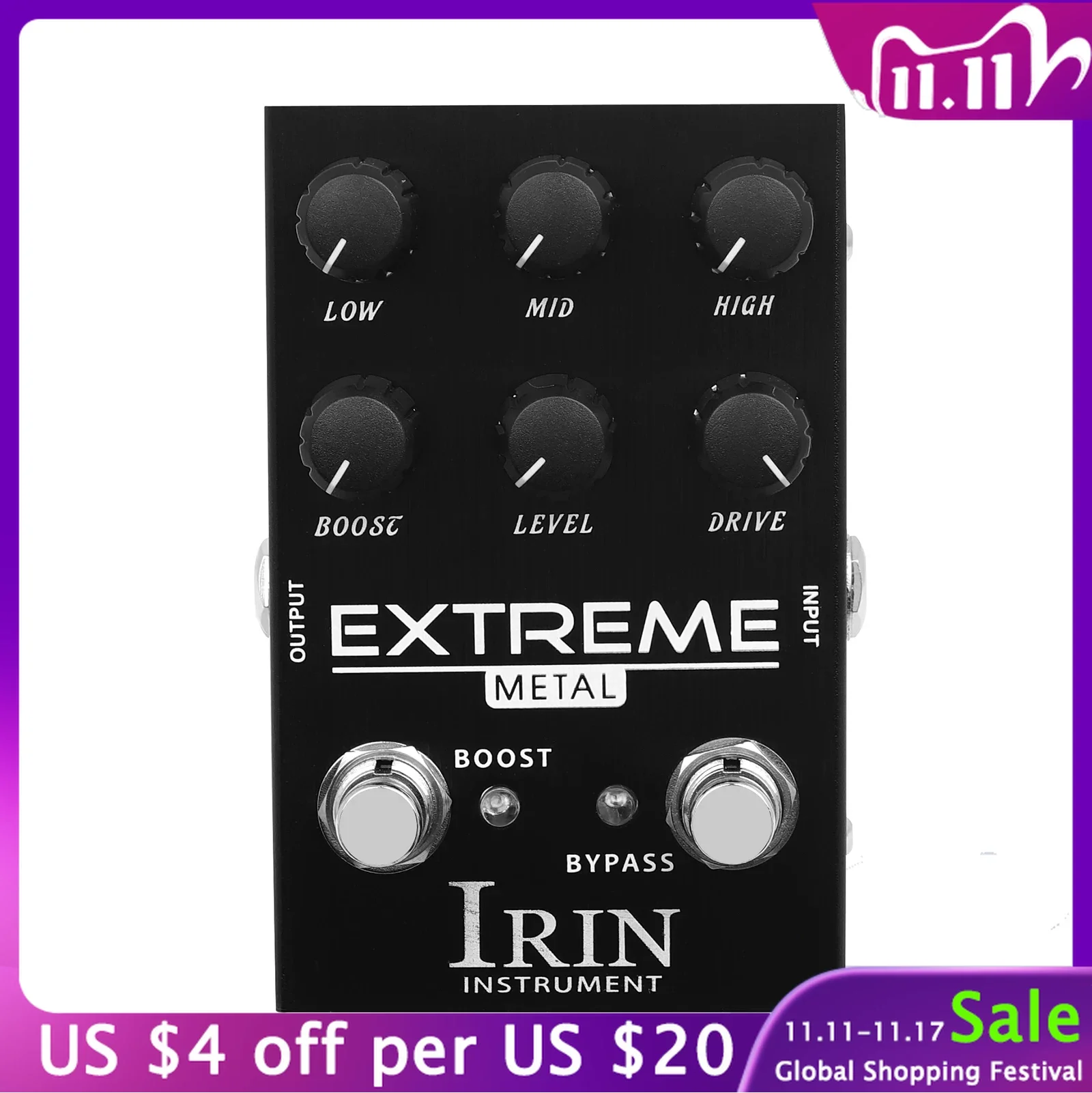 IRIN AN-42 Guitar Effect Pedal Distortion Pedal Guitar Accessories British & American Distortion Effect Electric Guitar Pedal
IRIN AN-42 Guitar Effect Pedal Distortion Pedal Guitar Accessories British & American Distortion Effect Electric Guitar Pedal